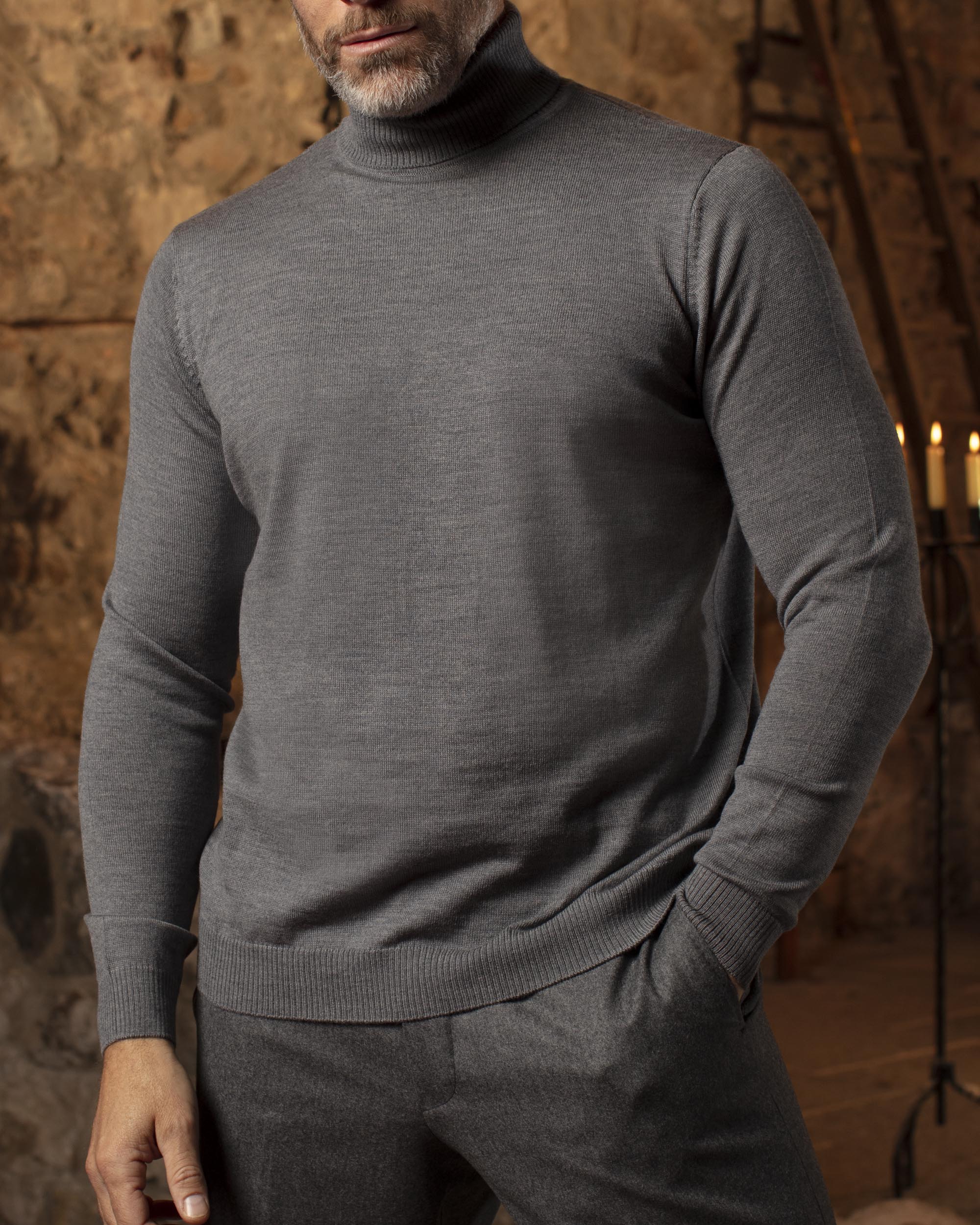 Fine Merino Roll Neck - Duckers Style