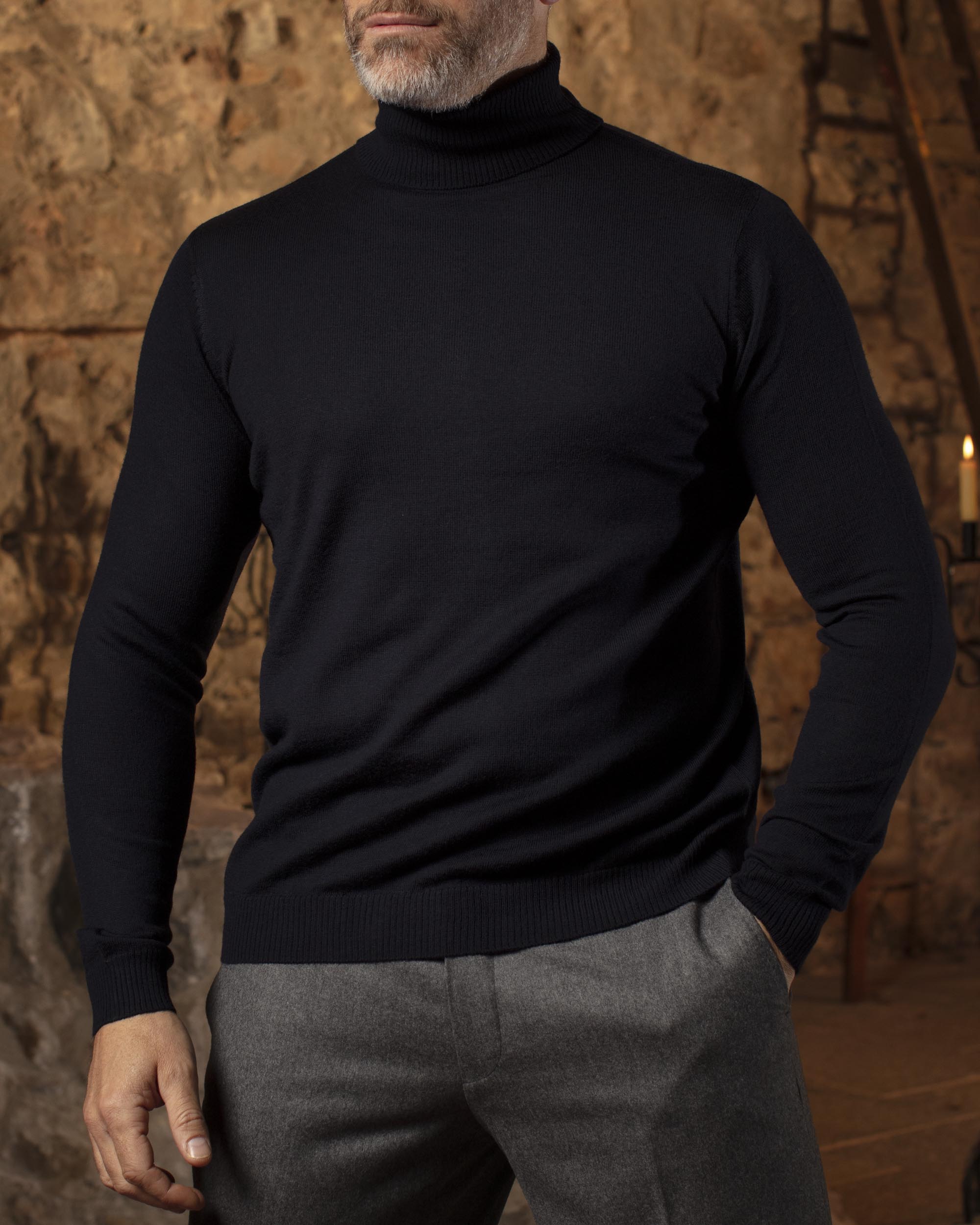 Fine Merino Roll Neck - Duckers Style